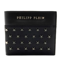Ví Nam Philipp Plein Star Studs French Wallet Màu Đen