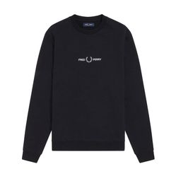 Áo Nỉ Fred Perry Embroidered Sweatshirt Black M8629 Màu Đen Size S