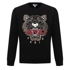Áo Nỉ Kenzo Black Cotton Sweatshirt Tiger Màu Đen