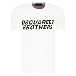 Áo Phông Dsquared2 Brothers Logo Jersey S74GD0825 S22427 100 Màu Trắng Size M