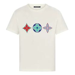 Áo Phông Louis Vuitton LV Multicolor Monogram Printed T-Shirt-White Size M
