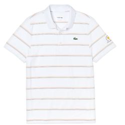 Áo Polo Lacoste Men's Presidents Cup Multi-Stripe Breathable Jersey Golf Polo DH0436 3AE Màu Trắng Size S