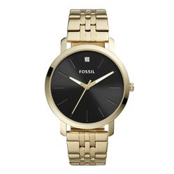 Đồng Hồ Nam Fossil Lux Luther Three-Hand Gold-Tone Stainless Steel Watch BQ2416 Màu Vàng Gold