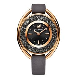 Đồng Hồ Nữ Swarovski Crystalline Oval Watch 5230943 Màu Đen