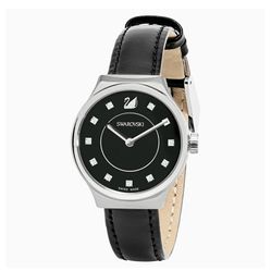 Đồng Hồ Nữ Swarovski Dreamy Watch Leather Strap, Black, Stainless Steel 5199931 Màu Đen