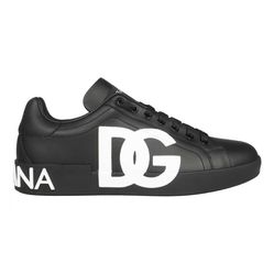 Giày Sneakers Dolce & Gabbana Portofino Nappa Leather CS1772 AC330 8B956 Màu Đen Size 41.5