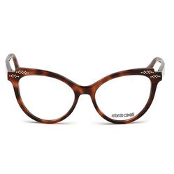 Kính Mắt Cận Roberto Cavalli Ladies Tortoise Cat Eye Eyeglass Frames RC506405252 Màu Nâu