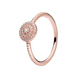 Nhẫn Pandora Rose Elegant Sparkle Ring 180986CZ Màu Vàng Hồng