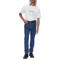 Quần Jeans Calvin Klein Slim Straight Fit Gravel Stone Indigo Jeans Màu Xanh Size 31