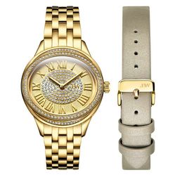 Set Đồng Hồ Nữ JBW Plaza Oval Diamond 18K Gold-Plated Watch & Band J6366B J6366B Màu Vàng