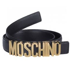 Thắt Lưng Moschino Belt Black Leather A8047 8006 555 Màu Đen