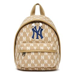 Balo MLB Classic Monogram Jacquard Mini Backpack New York Yankees 3ABKS012N-50BGD Màu Be