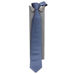 Cà Vạt Hermès Cravate Soie Lourde T Double Baucher Marine/Azur Màu Xanh Navy