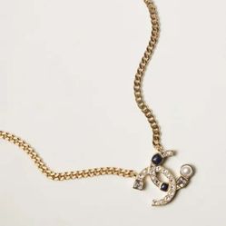 Dây Chuyền Chanel Necklace AB9307 B09074 NK189 Màu Vàng