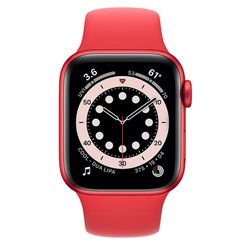 Đồng Hồ Thông Minh Apple Watch S6 LTE 40mm Viền Nhôm Dây Silicone Màu Đỏ