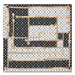 Khăn Louis Vuitton Monogram Confidential Square Màu Trắng Đen
