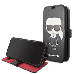 Ốp Điện Thoại Karl Lagerfeld iphone 11 Pro Max  + Credit Card Slot KLFLBKSN65FIKPUBK Màu Đen