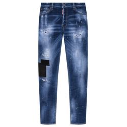 Quần Jeans Dsquared2 Leather Tag Cool Guy S71LB0935 S30342 Màu Xanh Size 44