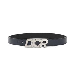 Thắt Lưng Dior Silver Logo 4335RUTAM H16Q Màu Xanh Đen Size 90