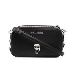 Túi Đeo Chéo Karl Lagerfeld K/Ikonik Leather Camera Bag Màu Đen