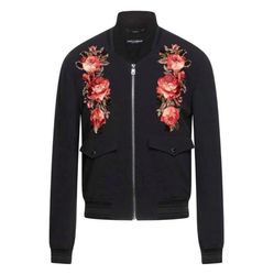 Áo Khoác Nam Dolce & Gabbana D&G Black Logo Embroiders G9NT1Z GEI08 Màu Đen Size 46
