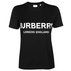 Áo Phông Burberry Logo Printed Black 8011651 Màu Đen Size XS