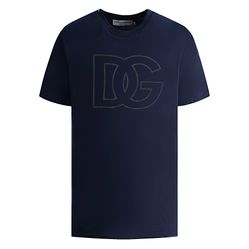 Áo Phông Dolce & Gabbana DG Logo Printed G8QO0T G7I7J B0665 Màu Xanh Navy Size XS