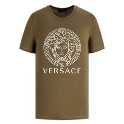 Áo Phông Versace Medusa Logo Printed Brown A89497S A230901 Màu Nâu Size XS