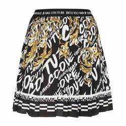Chân Váy Versace Jean Couture Logo Brush Couture Skirt Black 73HAE813 NS173 G89 Màu Đen Size 38