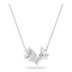 Dây Chuyền Swarovski Lilia Necklace Butterfly, White, Rhodium Plated 5636421 Màu Trắng