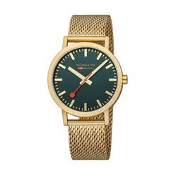 Đồng Hồ Nam Mondaine Classic Forest Green Golden Stainless Steel Watch A660.30360.60SBM - 40mm Màu Vàng Xanh