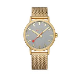 Đồng Hồ Nam Mondaine Classic Good Gray Golden Stainless Steel Watch A660.30360.80SBM - 40mm Màu Vàng