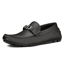 Giày Lười Nam Dior Loafer Black Grained Calfskin Màu Đen Size 42