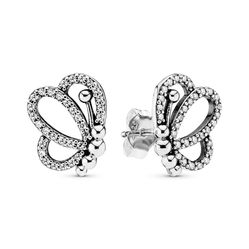 Khuyên Tai Pandora Women Silver Stud Earrings 297912CZ Màu Bạc