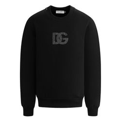 Áo Nỉ Nam Sweater Dolce & Gabbana D&G Logo Printed Black G9SY5T G7I8E N0000 Màu Đen Size 44