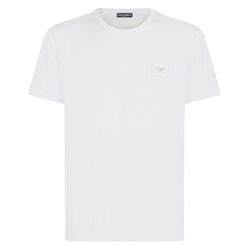 Áo Phông Dolce & Gabbana Logo Embroidered In White G8KJ9T FU7EQ W0800 Màu Trắng Size 46