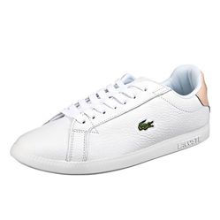 Giày Lacoste Graduate 120 1 SFA Kadın Beyaz  Pudra Deri Sneaker Màu Trắng Size 36