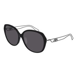 Kính Mát Balenciaga Grey Ladies Sunglasses BB0058SK 001 59 Màu Xám