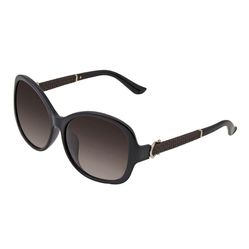 Kính Mát Salvatore Ferragamo Ladies Black Round Sunglasses SF744SLA 001 59 Màu Đen