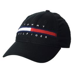 Mũ Tommy Hilfiger Men’s Cotton Avery Adjustable Baseball Cap Màu Đen