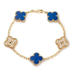 Vòng Đeo Tay Van Cleef & Arpels Vintage Alhambra Bracelet Phối Màu (Chế Tác)