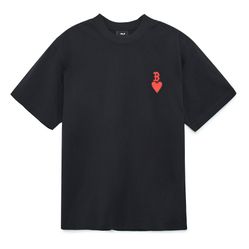 Áo Phông MLB Logo Overfit Boston Red Sox Heart Tshirt 3ATSH0133-43BKS Màu Đen