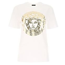 Áo Phông Versace White Logo Medusa Printed A89559S A230901 A2088 Màu Trắng
