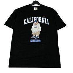 Áo Phông WHOAU Tshirt Gấu Cali 1849 Màu Đen
