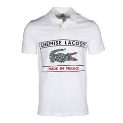 Áo Polo Lacoste Made in France Regular Fit Organic Cotton Polo Shirt PH3354-51 001 Màu Trắng Size XS