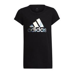Áo Thun Adidas Dance Metallic Print Tee JR Tshirt HD4407 Màu Đen Size XS