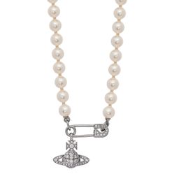 Dây Chuyền Vivienne Westwood Lucrece Pearl Necklace Màu Bạc
