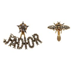 Khuyên Tai Dior J’ADior Bee Earrings Màu Đen Vàng