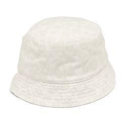 Mũ Coach Signature Denim Bucket Hat C9121 Màu Trắng