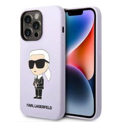 Ốp Điên Thoại  Karl Lagerfeld Hardcase Silicone Ikonik  iphone 14 Pro Max Màu Tím